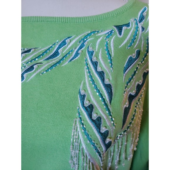 Bob Mackie Vintage Sweater with Fringe - Picture 3 of 7